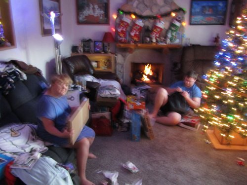 kids opening presents